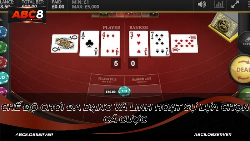 Tìm hiểu về Baccarat ABC8 trò chơi bài kinh điển